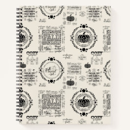 Autumn Vibes Spiral Recipe Notebook  Notitieboek