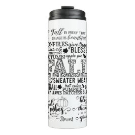 Autumn Vibes Thermal Tumbler Thermosbeker