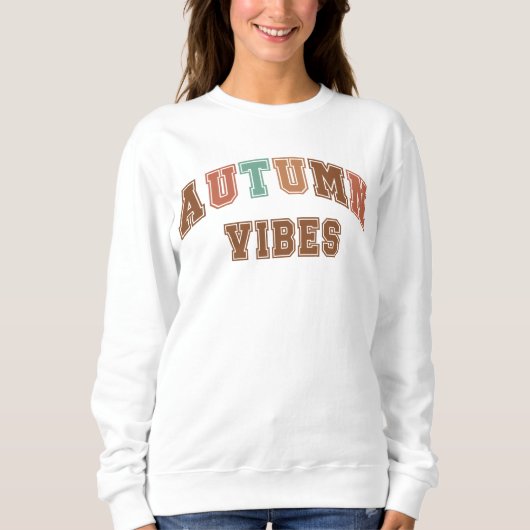 Autumn Vibes Trendy Herfst Varsity Sweatshirt (Voorkant)