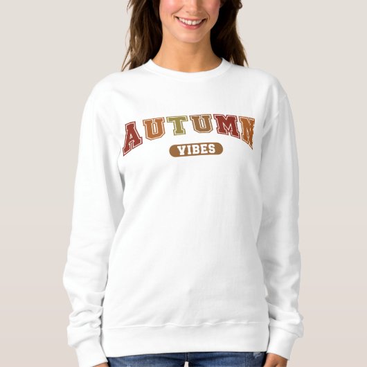 Autumn Vibes Trendy Herfst Varsity Sweatshirt (Voorkant)