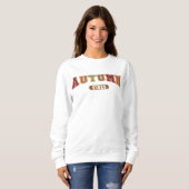 Autumn Vibes Trendy Herfst Varsity Sweatshirt (Voorkant volledig)