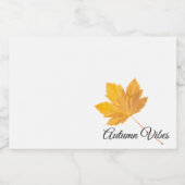 Autumn vibes voedselcontainer etiket (Enkel label)