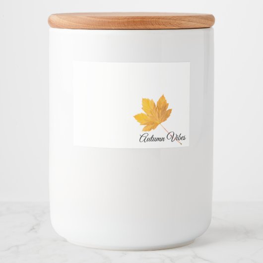 Autumn vibes voedselcontainer etiket (Voorkant)