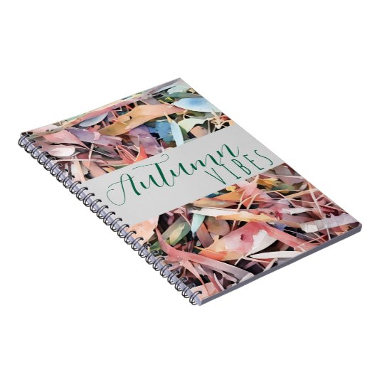 Autumn Vibes Watercolor Leaf Spiral Notitieboek (Rechterzijde)