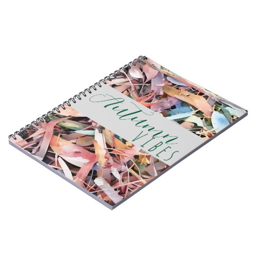 Autumn Vibes Watercolor Leaf Spiral Notitieboek (Linkerzijde)