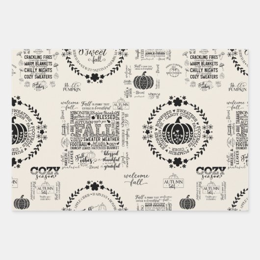 Autumn Vibes Wrapping Papers Wrapping Paper Sheets (Voorkant 2)