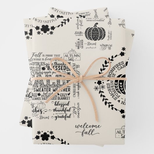Autumn Vibes Wrapping Papers Wrapping Paper Sheets (In situ)