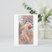 Autumn (Vier seizoenen), Alphonse Mucha Briefkaart (Staand voorkant)