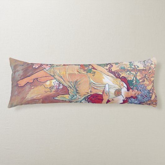 Autumn (Vier seizoenen), Alphonse Mucha Lichaamskussen (Voorkant)