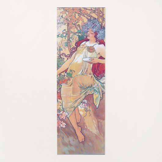 Autumn (Vier seizoenen), Alphonse Mucha Yogamat (Voorkant)