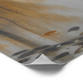 Autumn vijver landschap,  kunst, vijver schilderen poster (Hoek)