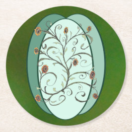 Autumn Vine Ronde Kartonnen Onderzetter