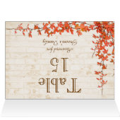 Autumn Vine Table Seating Name Kaart (Binnen Horizontaal (Boven))