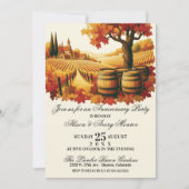 Autumn Vineyard Jubileum Party Kaart (Voorkant)