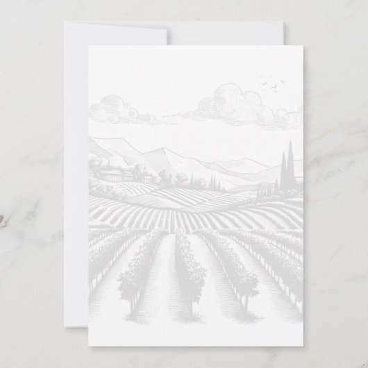 Autumn Vineyard Jubileum Party Kaart (Achterkant)