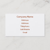 AUTUMN VISITEKAARTJE (Achterkant)