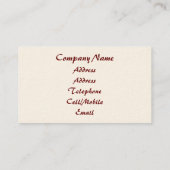 AUTUMN VISITEKAARTJE (Achterkant)