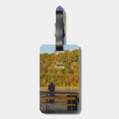 Autumn Vissen Lake Springfield Bagagelabel (Achterkant verticaal)