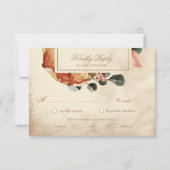 Autumn voelt elegant floranje RSVP-keuzekaart RSVP Kaartje (Voorkant)