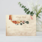Autumn voelt elegant floranje RSVP-keuzekaart RSVP Kaartje (Staand voorkant)