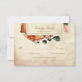 Autumn voelt elegant floranje RSVP-keuzekaart RSVP Kaartje