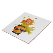 AUTUMN VROUW TEGELTJE (Zijkant)