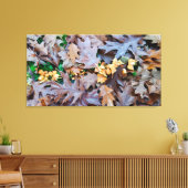 Autumn w/ gele paddenstoelen en bruine gestorven b canvas afdruk (Insitu (Woonkamer))