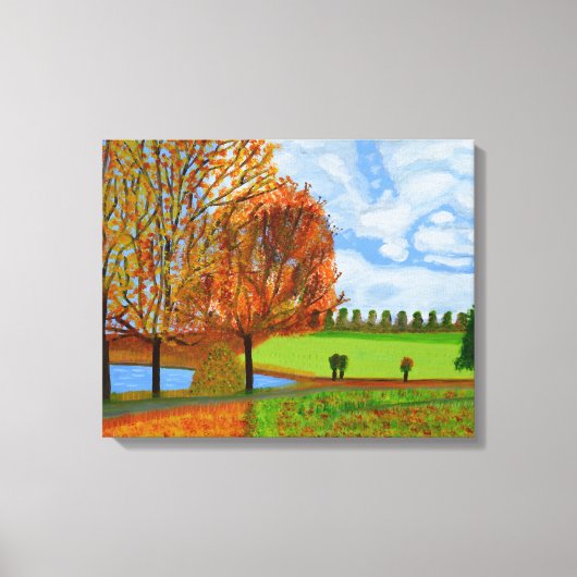 Autumn Walk Canvas Afdruk (Voorkant)