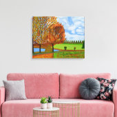 Autumn Walk Canvas Afdruk (Insitu (Woonkamer))