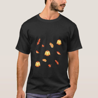 Autumn warm sweater and leaves cozy fall leaves Ov T-shirt