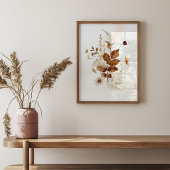 Autumn Watercolor Floral Poster