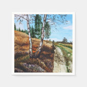 Autumn watercolor painting servet (Voorkant)