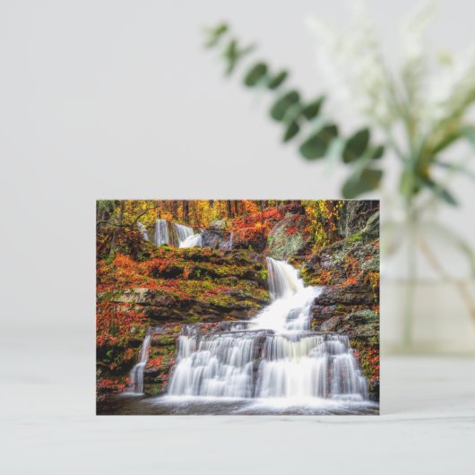 Autumn Waterfall Briefkaart (Staand voorkant)