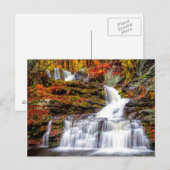 Autumn Waterfall Briefkaart (Voorkant / Achterkant)