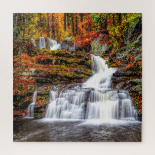 Autumn Waterfall Legpuzzel