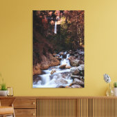Autumn waterfall Peričnik, Slovenië Canvas Afdruk (Insitu (Woonkamer))