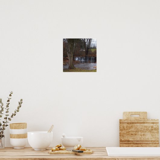 Autumn Waterfall Poster (Keuken)