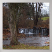 Autumn Waterfall Poster (Voorkant)