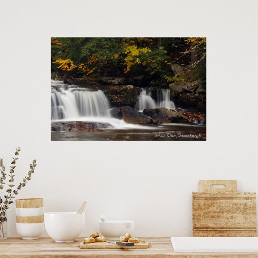 Autumn Waterfall Poster (Keuken)