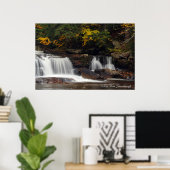 Autumn Waterfall Poster (Thuiskantoor)