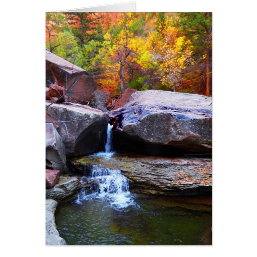 Autumn Waterfall, The Subway Zion NP, Blank Inside (Voorkant)