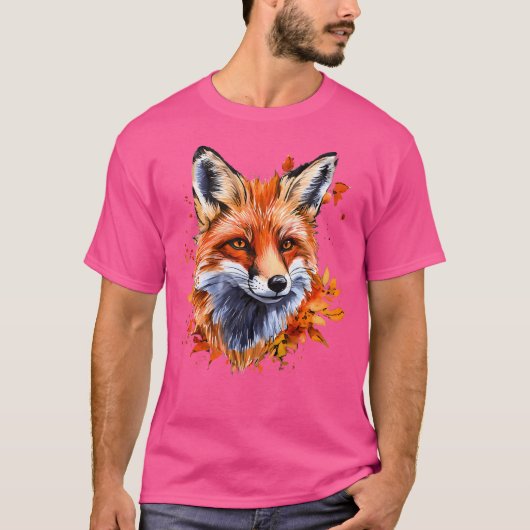 Autumn Waterverf Fox T-shirt (Voorkant)