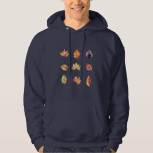 Autumn Waterverf Leaves Graphic Hoodie