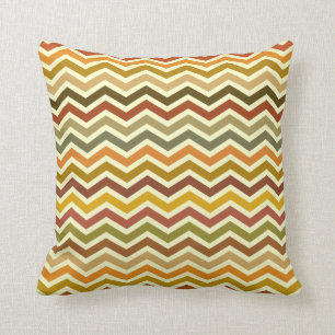 Autumn Waves Chevron Zigzag Pillow Kussen