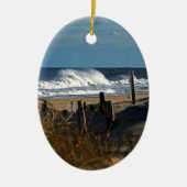 Autumn Waves en Dunes op het strand Keramisch Ornament (Voorkant)