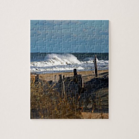 Autumn Waves en Dunes op het strand Legpuzzel (Verticaal)