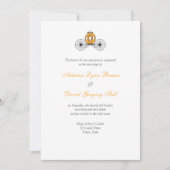 Autumn Wedding Invitations Pumpkin Carriage Kaart (Voorkant)