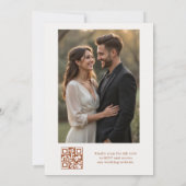Autumn Wedding QR Code Foto Herfst Bloemen Kaart (Achterkant)