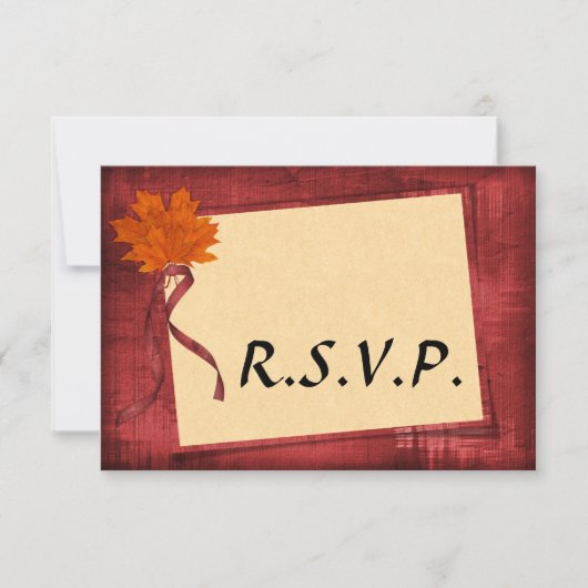 Autumn Wedding RSVP Kaartje (Voorkant)
