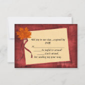 Autumn Wedding RSVP Kaartje (Achterkant)